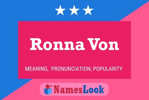 ملصق اسم Ronna Von