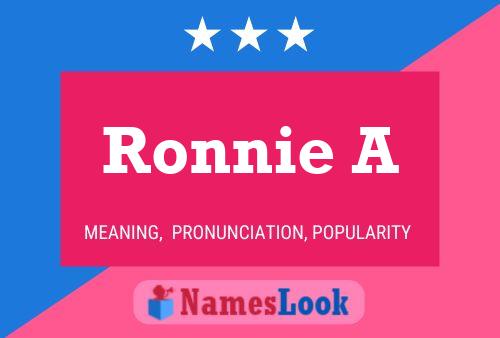 ملصق اسم Ronnie A