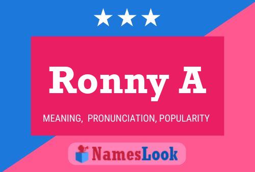 ملصق اسم Ronny A