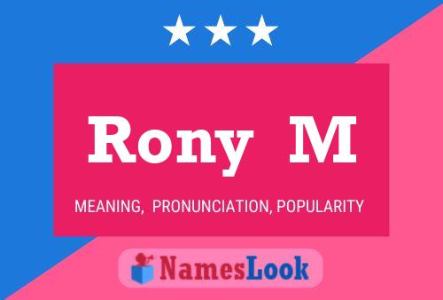 ملصق اسم Rony  M