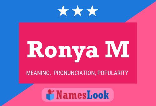 ملصق اسم Ronya M