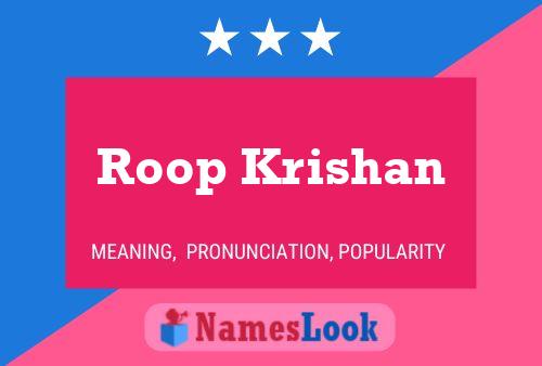 ملصق اسم Roop Krishan