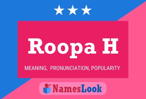 ملصق اسم Roopa H