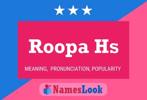 ملصق اسم Roopa Hs