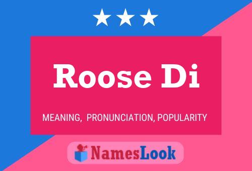 ملصق اسم Roose Di