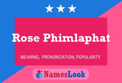 ملصق اسم Rose Phimlaphat