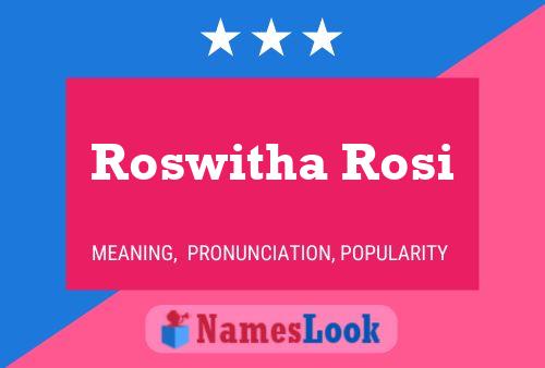 ملصق اسم Roswitha Rosi