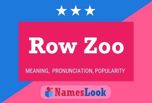 ملصق اسم Row Zoo