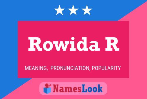 ملصق اسم Rowida R