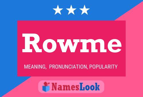 ملصق اسم Rowme