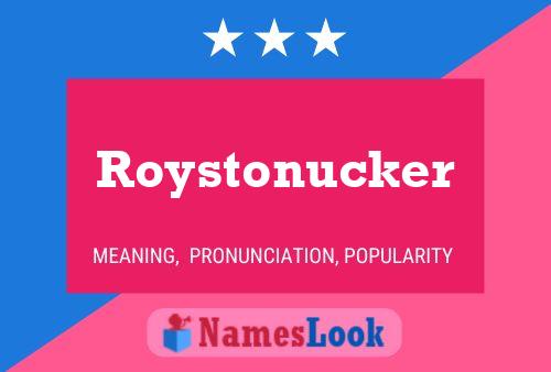 ملصق اسم Roystonucker