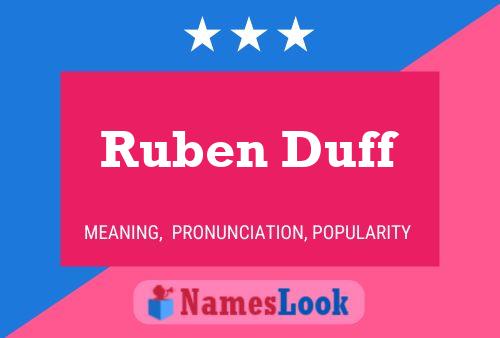 ملصق اسم Ruben Duff