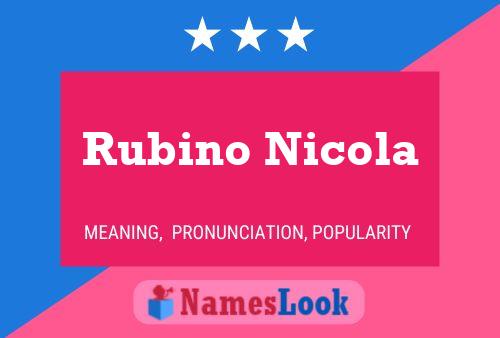 ملصق اسم Rubino Nicola