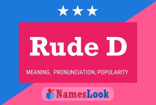 ملصق اسم Rude D