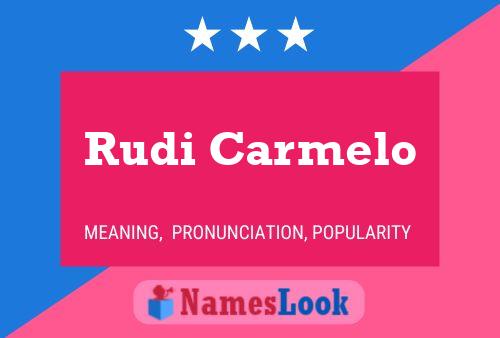 ملصق اسم Rudi Carmelo