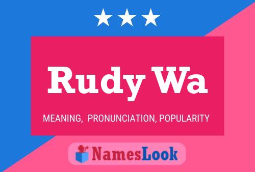 ملصق اسم Rudy Wa