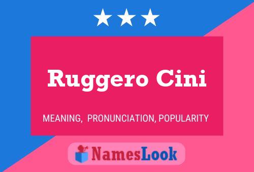 ملصق اسم Ruggero Cini