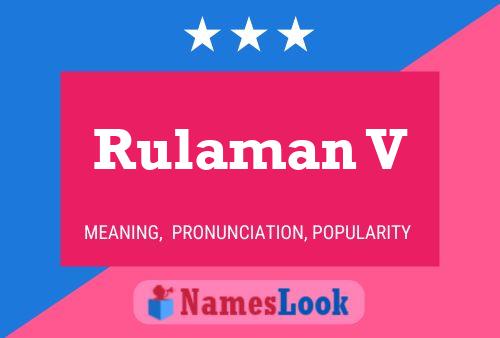 ملصق اسم Rulaman V