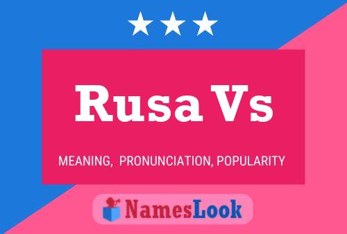 ملصق اسم Rusa Vs