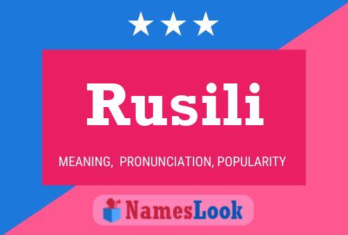 ملصق اسم Rusili