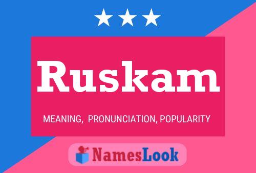 ملصق اسم Ruskam