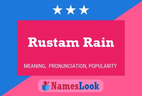 ملصق اسم Rustam Rain