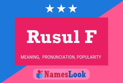 ملصق اسم Rusul F