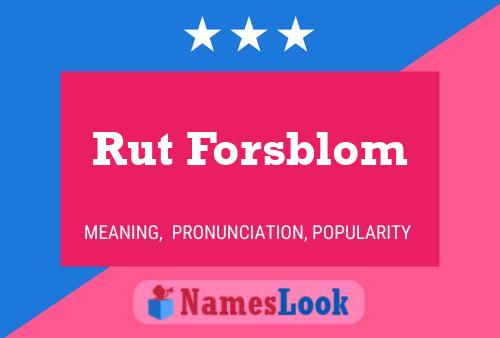 ملصق اسم Rut Forsblom