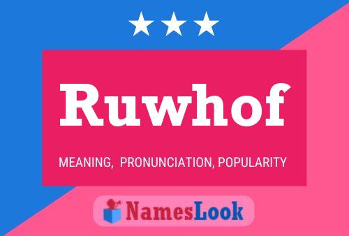 ملصق اسم Ruwhof