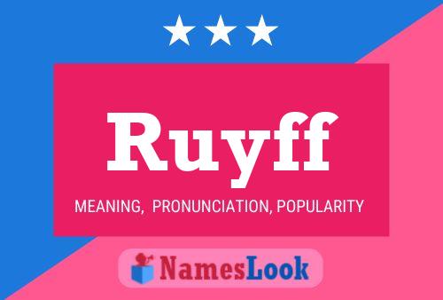 ملصق اسم Ruyff