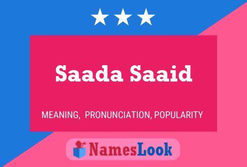 ملصق اسم Saada Saaid