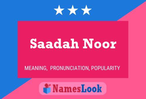 ملصق اسم Saadah Noor