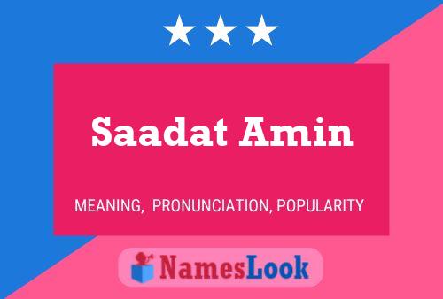 ملصق اسم Saadat Amin