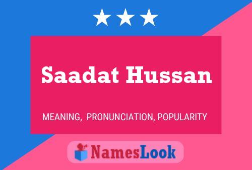 ملصق اسم Saadat Hussan