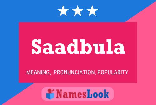 ملصق اسم Saadbula