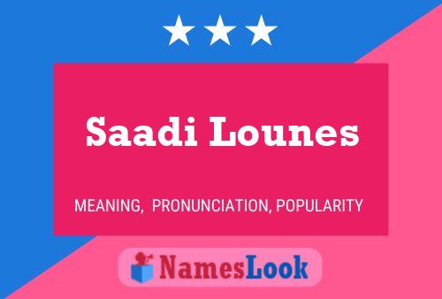 ملصق اسم Saadi Lounes