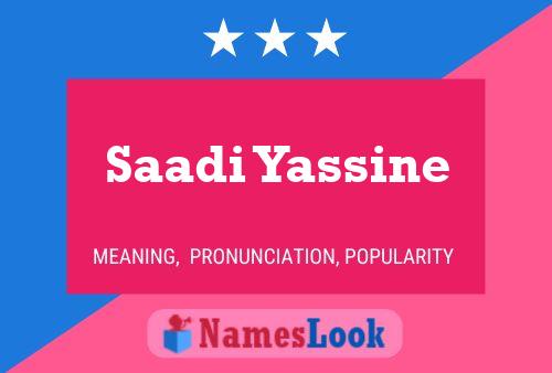 ملصق اسم Saadi Yassine