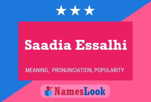 ملصق اسم Saadia Essalhi