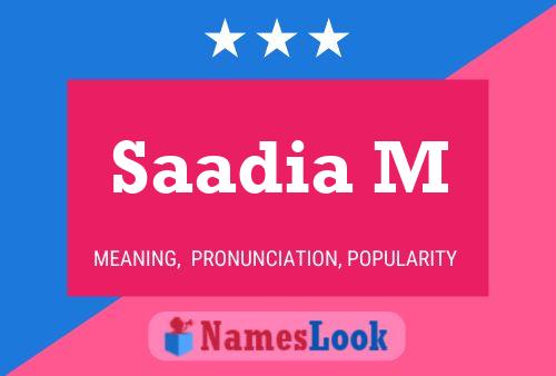 ملصق اسم Saadia M