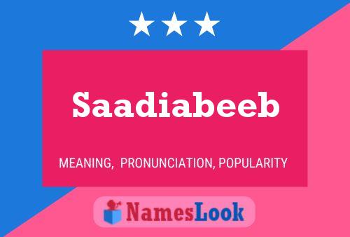 ملصق اسم Saadiabeeb