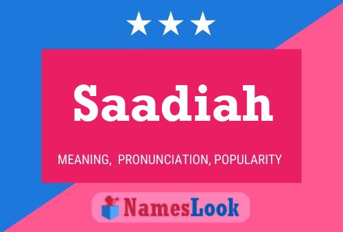 ملصق اسم Saadiah