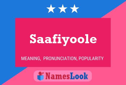 ملصق اسم Saafiyoole