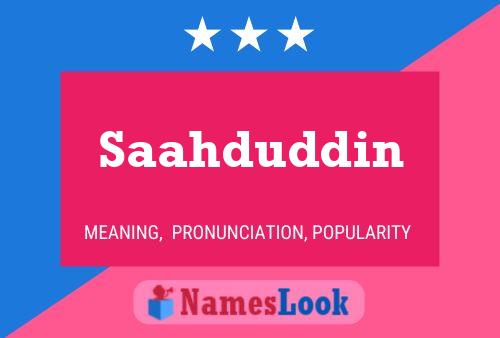 ملصق اسم Saahduddin