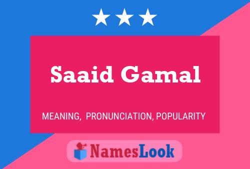 ملصق اسم Saaid Gamal