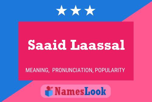 ملصق اسم Saaid Laassal