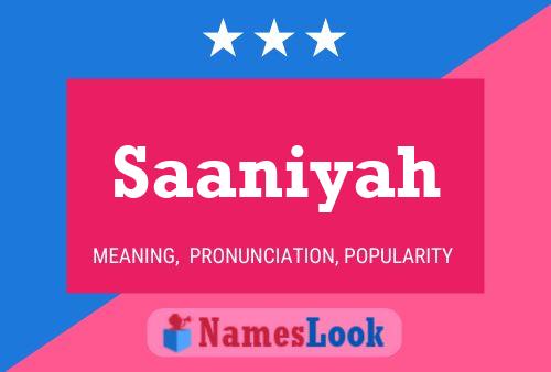 ملصق اسم Saaniyah