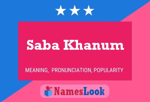 ملصق اسم Saba Khanum