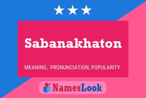 ملصق اسم Sabanakhaton