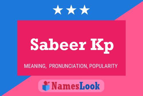 ملصق اسم Sabeer Kp