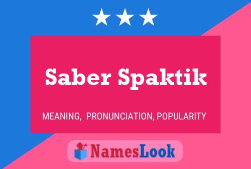 ملصق اسم Saber Spaktik